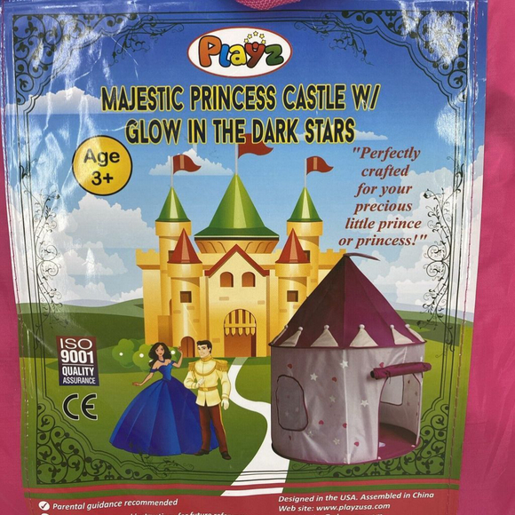 Girls Pink Majestic Princess Castle With Glow In the Dark Stars Never Assembled - Picture 3 of 8
